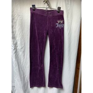 Lot of 2 used JUICY Couture Track Pants Peach & Purple Small